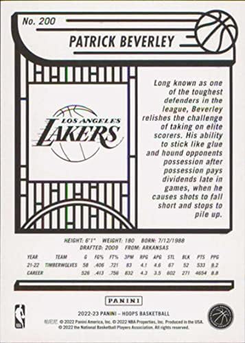 2022-23 Panini NBA obruči 200 Patrick Beverley NM-MT Los Angeles Lakers košarkaška trgovačka karta NBA