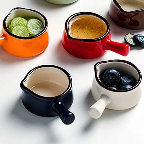 Hemoton kava sirup 2pcs jelo s keramičkim umakom s ručicom 50ml Mini Mini Style Mini predjelo posluživanje zdjele za uranjanje