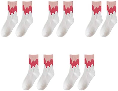 Galpada božićne čarape 5 parova jeseni zimski čarapa ženski val prugaste čarape