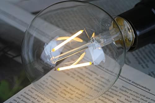 4 Pakiranje led žarulje G80 E26 Globe 3 W = 25 W, sa podesivim svjetlinom od 4000 K, prirodna bijela lampa Edison, 300 LM,