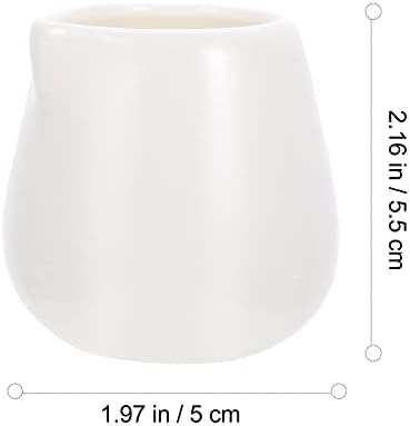 Luxshiny kava krema za kavu soja od 8pcs Ceramic Creamer Jug, mini mliječni bacači umak od gravitacije čamca šalica posluživanje