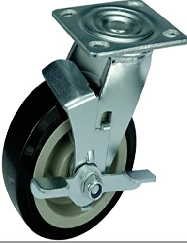 VXB brend 5 inčni teški kotač kotača 507 kilograma okretni polivinil klorid Gornja ploča Opterećenje opterećenja = 507 lb