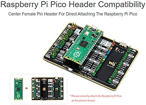 WAVESHARE GPIO EXPANDER za Raspberry Pi Pico, s 1x Raspberry Pi Standard 40PIN zaglavlje i 1x Pico 2 × 20Pin zaglavlje, za