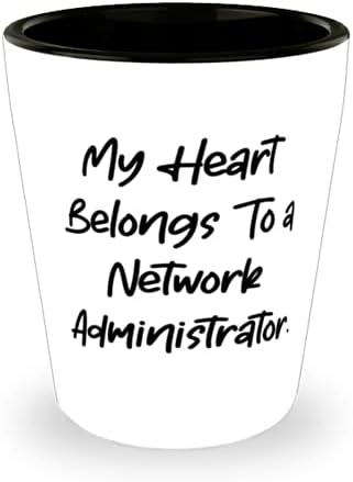 Šala mrežnog administratora, moje srce pripada mrežnom administratoru, čaša za Diplomiranje mrežnog administratora