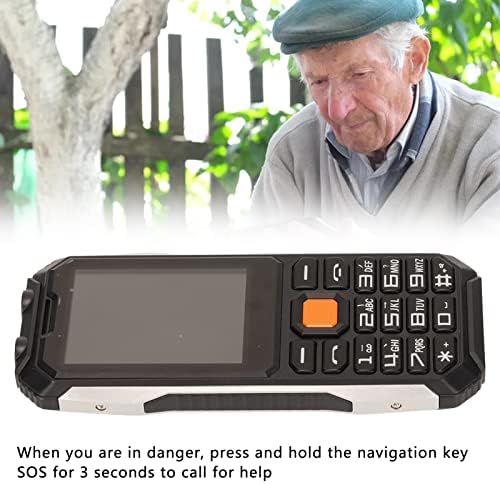 HEAYZOKI 2G seniorski mobitel, dvostruki simg velikih gumba otključani seniorski mobilni telefon, 2.4in HD zaslon 6800Mah