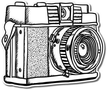 Vintage kamera vinilna naljepnica - naljepnica naljepnica za kaciga za automobil