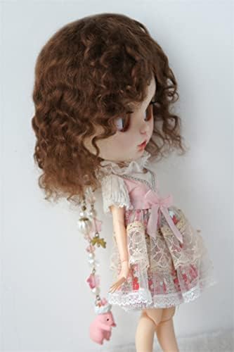 JD738 10-11inch 26-28cm Messy Baby Curly Soft Wave Mohair BJD Doll Wigs Blythes pribor za lutke