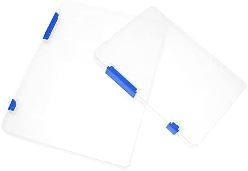 Yardwe Clear Organizator Box A4 A5 Plastične datoteke Okviri: 2PCS prijenosni projektni predmet Organizator Dokument Dokument