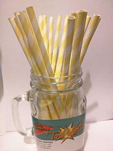 Traka od karamele od bjelokosti, Vintage papirnate slamke za piće od 25 karata-zabave u sumrak