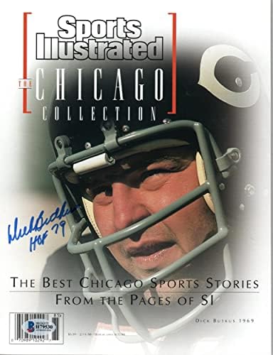 Dick Butkus s autogramom od 2/11/98 do 79 Beckett ovjeren-NFL časopisi s autogramima