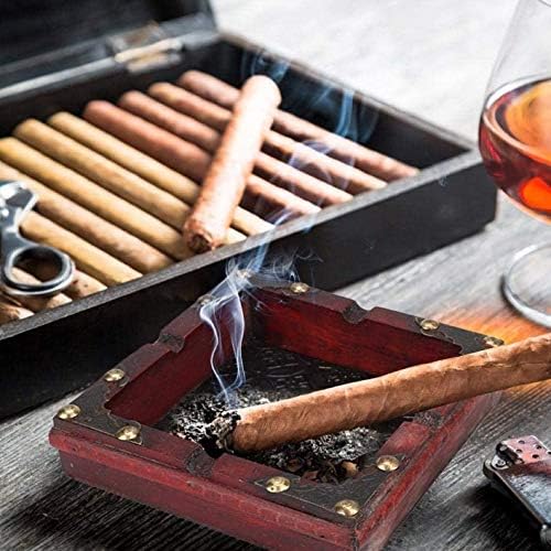 Mxiaoxia drvena pepeljara ručno rađena pušenja duhana cigareta pepeljara pepeljara cigareta prikladna za pušenje