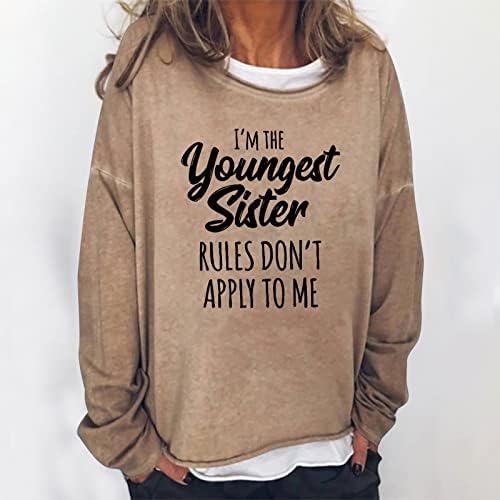 Majice za tinejdžerke žene smiješne grafičke tiskane ležerne vrhove kratke pulover dugih rukava klasična osnovna majica tunika