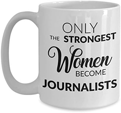 Hollywood & Twine Pokloni za novinare - šalica novinarstva - samo najjače žene postaju novinari šalica kave