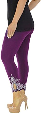 Modne žene joga gamaše čipka plus size mršave sportske hlače za vježbanje hlača