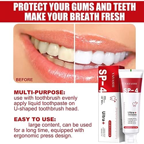 Pasta za zube od 4, 4, 4, pasta za zube za posvjetljivanje i uklanjanje mrlja, svježi dah,čista pasta za usta-4