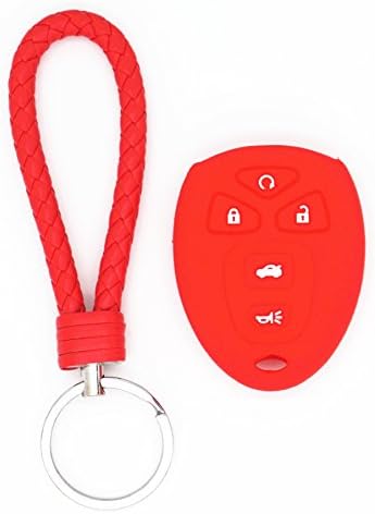 Crvena silikonska torbica za pametni privjesak za ključeve s 5 gumba za 1500 2500 1500