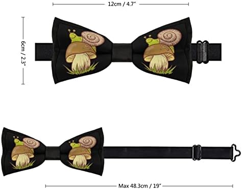 WeedKeycat gljiva i puževi smiješni muški iscrtani kravata podesivi kravata kravata za svadbenu zabavu