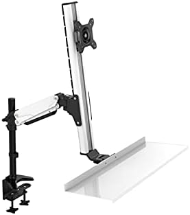Rocelco - ergonomska podesiva visina sjedenje stola, do 27 inčni monitor, ladica za tipkovnicu,