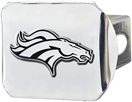 Denver Broncos NFL Metal Hitch poklopac s 3D obojenim logotipom Team -a by FanMats - Jedinstveni okrugli oblikovani dizajn