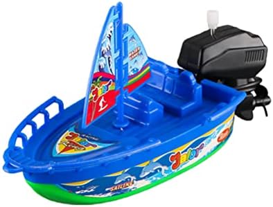 NextAke Wind-up motorni motorni čamac igračka, smiješna brodova igračka jet jet kupanje igračka za kupanje sata motorna motorna