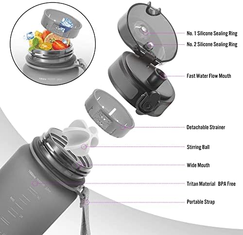 Proiron 17oz boca s bocama za propuštanje vode bez propuštanja BPA besplatno američko tritansko materijal boca teretane s