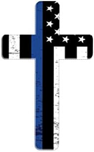 Thin Blue Line Cross Blue Lives Matter zastave vinil naljepnica naljepnica za automobile RV SUV i brodice Podrška za policijske