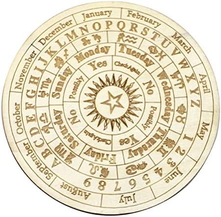 Ogrlica sa slovima od njihala ploča drvena Radiestezijska ploča metafizička ploča za proricanje drvena ploča za poruke čarobnjaštvo