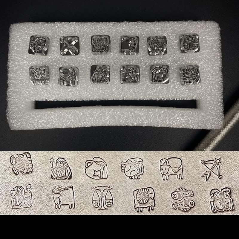 Barokni zodijački uzorak kožna kožna utiskivanje žiga DIY ručno izrađena kožna tiskanje Metal Stiskanje ručno izrađene kožne