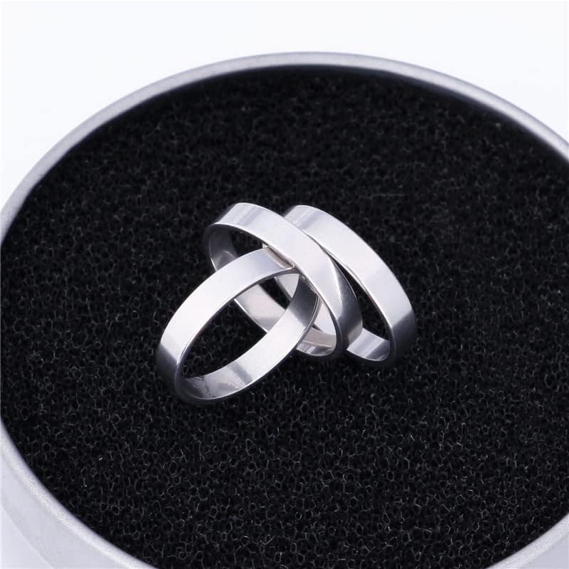 Koleso 316L 4 mm prstenovi Tiny Band Ring za muškarce i žene modni srebrni repni prsten-80227