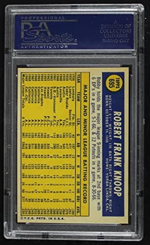 1970. Topps 695 Bobby Knoop Chicago White Sox PSA PSA 8.00 White Sox