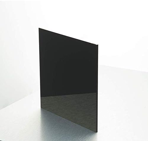 Zerobegin akrilni lim, crna glatka ogledala Pleksiglas ploča, lako se reže, za DIY i profesionalne projekte, širina 400 mm