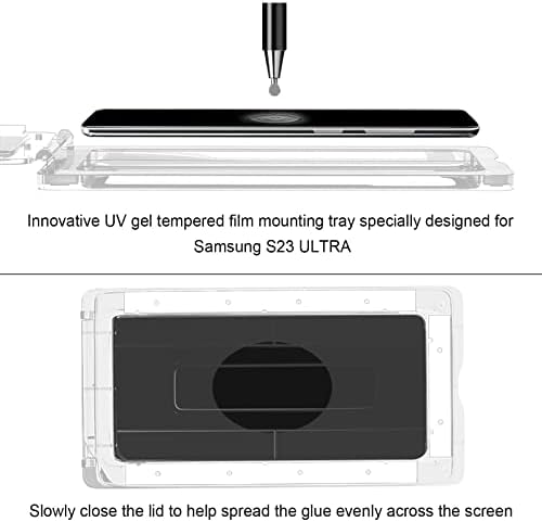 sproerden 3-Pack Samsung Galaxy S23 Ultra 6.8OSUKADE 3D-zaštita zaslona od poviti stakla od uv zračenja s 2-Pack zaštitu