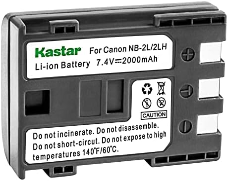 KASTAR 1-PACK NB-2L / NB-2LH Zamjena baterije za Canon NB-2L NB-2LH, NB-2L12 NB-2L14 NB-2L24, BP-2L5, BP-2LH baterija, CANON