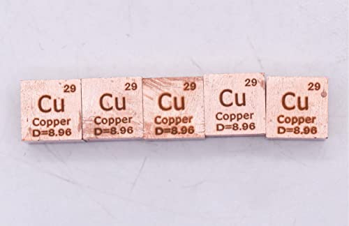 0,39 10 mm bakrena metalna kocka Cu 99,9% čista periodična tablica Element Ugravirana zbirka gustoće zaslona Blok kocka +