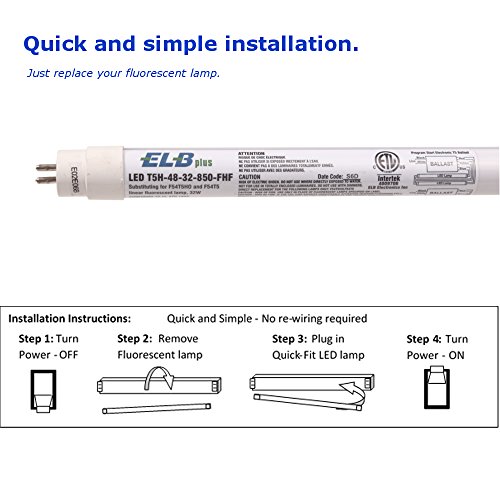 Led ELB Electronics LED T5H-48-32-850- FHF 10-Pack LED T5H-48-32-850- FHF, Priključna i radi led T5 HO, 4', 30 W, 5000 K,