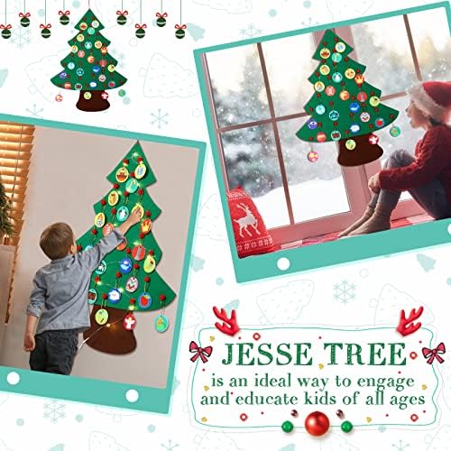 26 komada božićno drvce od filca za malu djecu Božićni ukrasi Božićni kalendar odbrojavanja obiteljska proslava Adventa sa