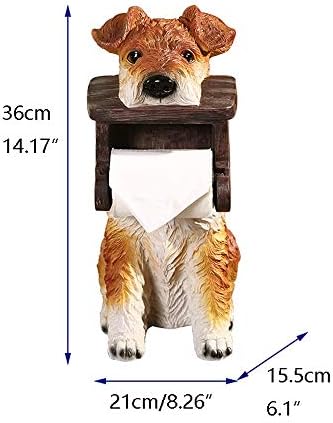 Pod stojeći crtani pas toaletni papir držač koluta Kreativna smola rezbarena 20,86 h kućanskog toaletnog papira dozaštuj