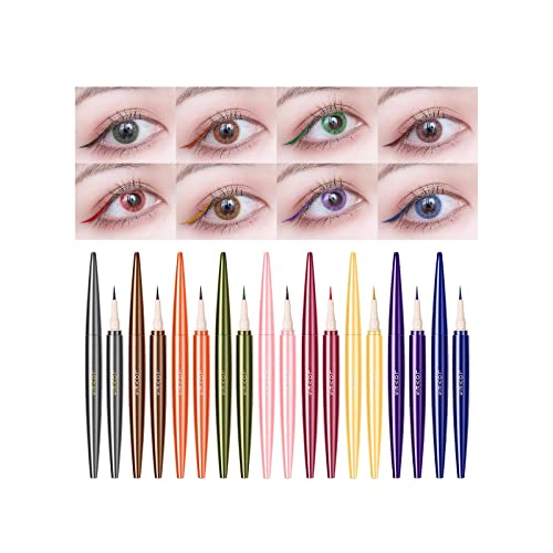 Tekuća mat olovka za oči u 9 boja-pigmentirana vodootporna prirodna šminka za oči otporna na mrlje - Iridescentno obojena