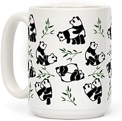 Looke Human Pandas u raznim seksualnim položajima bijela keramička kava od 15 unci