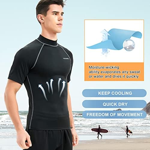 Tesuwel osip čuvar za muškarce kratke rukave UPF 50+ muški plivanje majice UV zaštita Kompresije Košulje za surfanje brzo