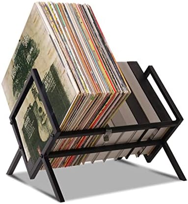 RM FOLL ART VINYL RECORD VODOR STURDY LP Storage Stand Stand, Magazine Organizirajte Rack Matte Metal Shelf Oframes za albume