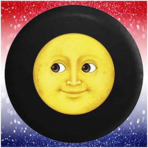 Veliki poklopac rezervne gume Puni Mjesec Lice Čovjek u mjesecu crno 35 inča