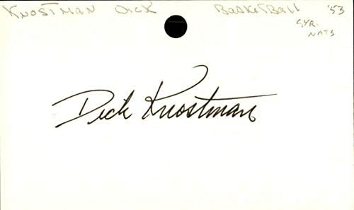 Kartica s autogramom Dick Nostman veličine 3v5 s autogramom od 60641 - mn