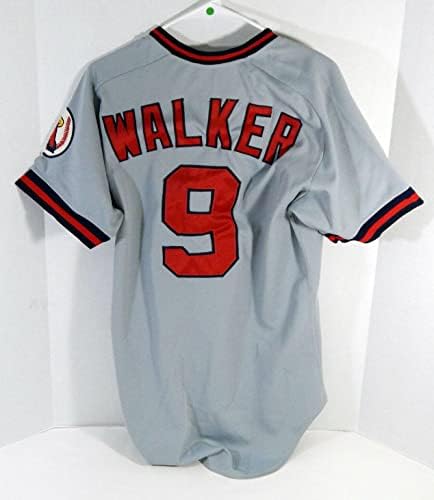 1988. California Angels Chico Walker 9 Igra je koristio sivi dres DP17539 - Igra korištena MLB dresova