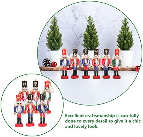 Ukras za podmetanje drveta: figura tradicionalna drveta božićni mali kućni ukrasi mini orah za stol za stolni oraščici viseći