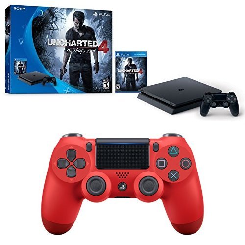 PlayStation 4 Slim 500GB Uncharted 4 konzola + dodatni paket kontrolera