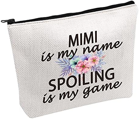 PWHAOO baka Mimi Poklon Mimi je moje ime Ploring je moja igra najbolja mimi ikad kozmetička make up torba za pohranu poklon