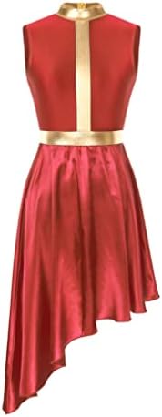 Ogromna ženska boja blok lirske plesne haljine bogoslužje bez rukava liturgijska plesna odjeća kostim