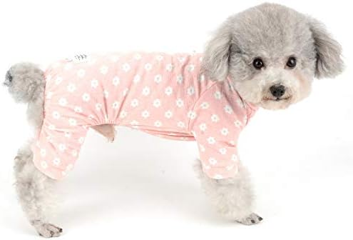 Selmai cvjetni pse pidžama mačka pjs zaspava odjeća mekani pamučni elastični pojas mačka odjeća za kućne ljubimce kostim