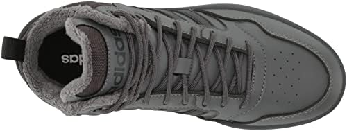 Adidas ženski obruči 3.0 Srednja košarkaška cipela, siva/crno/ugljik, 9
